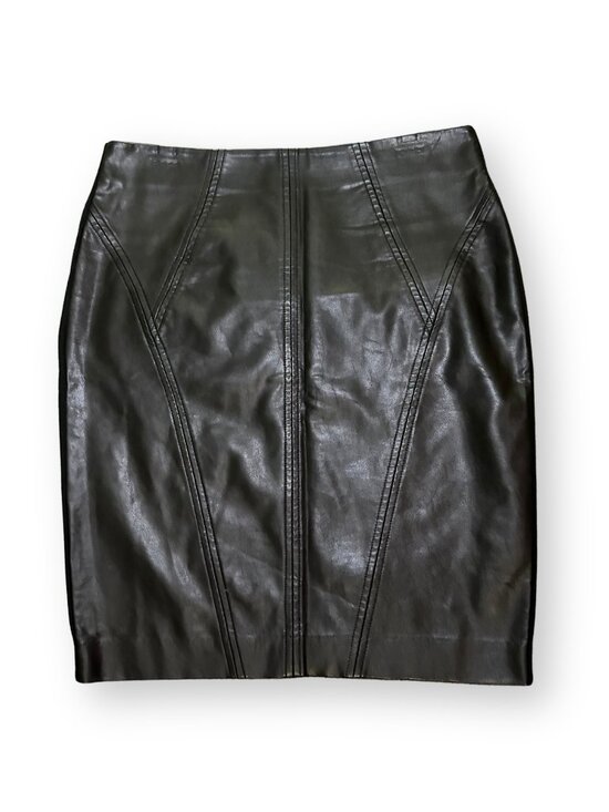 Banana Republic Dresses & Skirts - Banana Republic Black Faux Leather Panel Pencil Skirt Size 2